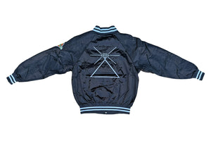 Milwaukee Platinum P's Satin Baseball Jacket Black