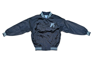 Milwaukee Platinum P's Satin Baseball Jacket Black