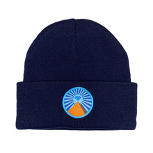 Load image into Gallery viewer, Platinum Rising Pyramid Winter Beanie Navy
