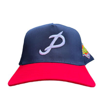 Load image into Gallery viewer, Platinum Milwaukee Braves Cap Navy/Red
