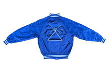 Load image into Gallery viewer, Milwaukee Platinums Satin Baseball Jacket Royal
