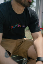 Load image into Gallery viewer, PL▲TINUM BLACK MULTI-COLOR TEE
